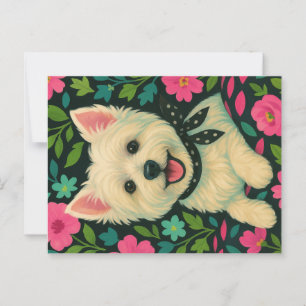 Preppy Westie Postkarte