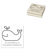 Preppy Whale Personalisiert Gummistempel (Stempel)