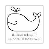 Preppy Whale Personalisiert Gummistempel (Prägung)
