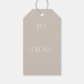 Preppy White Pineape auf Beige Geschenkanhänger (Rückseite)