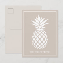Preppy White Pineape auf Beige