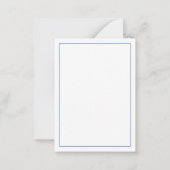 Preppy White Pineapple on Blue Mitteilungskarte (Rückseite)