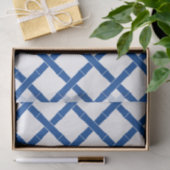 Preppy White und Blue Bamboo Seidenpapier (Geschenk)