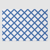 Preppy White und Blue Bamboo Seidenpapier (Vorderseite)