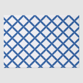 Preppy White und Blue Bamboo Seidenpapier