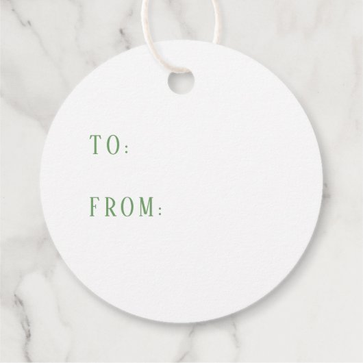 Preppy Wreath mit Pink Gingham Bow Geschenkanhänger (Rückseite)