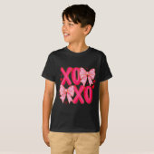Preppy Xoxo Coquette Bow Hearts Valentine's Day Wo T-Shirt (Vorne ganz)
