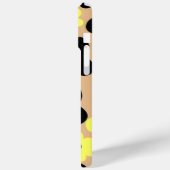 Preppy Yellow Black Hippie Blume Pattern Case-Mate iPhone Hülle (Rückseite / Links)