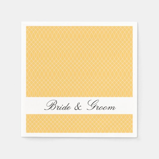 Preppy Yellow Spiral Serviette (Vorderseite)