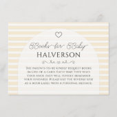Preppy Yellow Stripes Baby Shower Book Request Begleitkarte (Vorderseite)