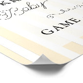 Preppy Yellow Tennis Baby Dusche Willkommen Poster (Ecke)