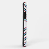 Preppy Zickzack Mustermonogramm des blauen Rotes Case-Mate iPhone Hülle (Hinten/Rechts)