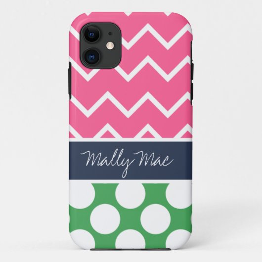 Preppy Zickzack Punkt Mally Mac iPhone 5 Fall Case-Mate iPhone Hülle (Rückseite)