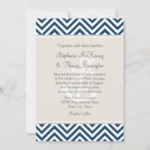 Preppy Zickzack Strip Moderner Nautical Anker Einladung (Rückseite)