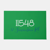 Preppy Zip Code Street Adresse Personalisiert Door Fußmatte (Vorderseite)