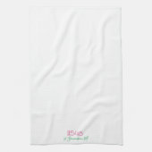 Preppy Zip Code Street-Adresse Personalisiert Geschirrtuch (Vertikal)