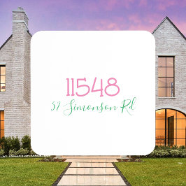 Preppy Zip Code Street-Adresse Personalisiert Getränkeuntersetzer