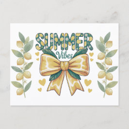 Preppy Zitronen Sommer Stimmung Postkarte