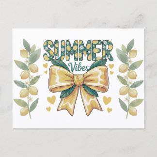 Preppy Zitronen Sommer Stimmung Postkarte