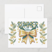 Preppy Zitronen Sommer Stimmung Postkarte (Vorne/Hinten)