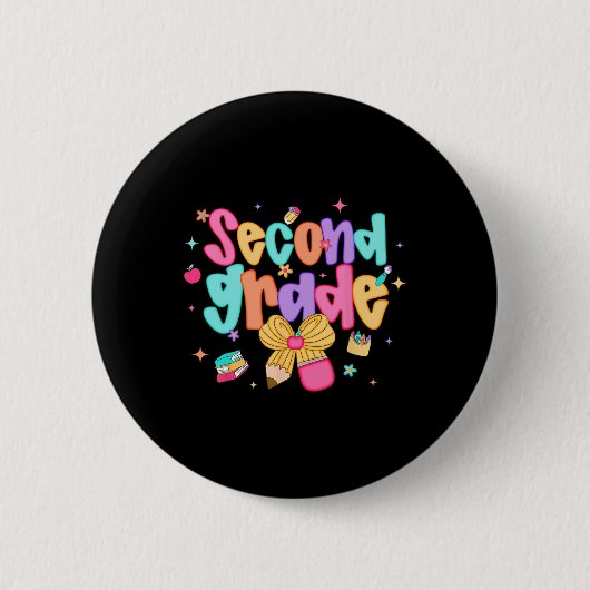 Preppy-Zurück-in-die-Schule 2. Klasse Coquette-Sch Button (Vorderseite)