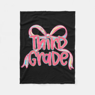 Preppy Zurück zur Schule 3. Klasse Rosa Coquette S Fleecedecke