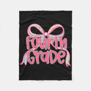 Preppy Zurück zur Schule 4. Klasse Rosa Coquette S Fleecedecke