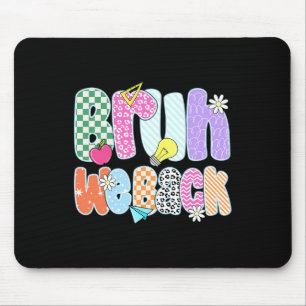Preppy Zurück zur Schule Bunt Bruh Wir sind zurück Mousepad