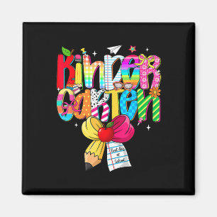 Preppy Zurück zur Schule Kindergarten Coquette Bow Magnet