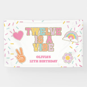 Preppy Zwölf ist eine Stimmung 12. Geburtstag Banner