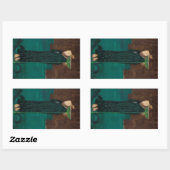 PreRaphaelite Art Circe Invidiosa Rechteckiger Aufkleber (Blatt)