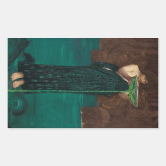 PreRaphaelite Art Circe Invidiosa Rechteckiger Aufkleber (Vorderseite)