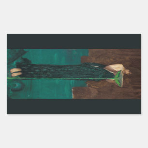 PreRaphaelite-Kunst Circe Invidiosa Rechteckiger Aufkleber