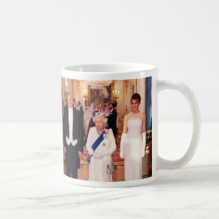 Pres & 1st Lady Trump mit Königin Elisabeth II Kaffeetasse