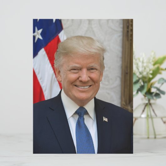 Pres. Donald Trump 2017 Portrait Große Postkarte (Stehend Vorderseite)