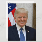 Pres. Donald Trump 2017 Portrait Große Postkarte (Vorne/Hinten)