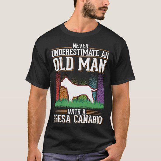 Presa Canario Old Man Dogo Canario T-Shirt (Vorderseite)