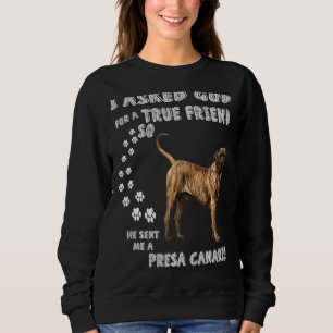 Presa Canario Sprichwort Mama Vater Print Canary M Sweatshirt
