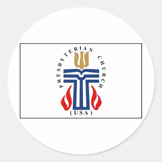 Presbyterianische Flagge Runder Aufkleber (Vorderseite)
