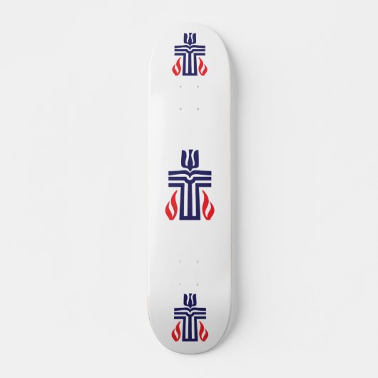 Presbyterianisches Symbol Skateboard (Vorne)