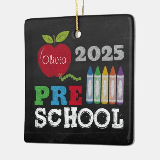 Preschool 2025 Chalkboard Name Ornament (Links)