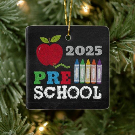 Preschool 2025 Chalkboard Ornament (Baum)