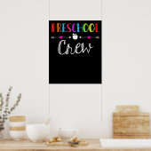 Preschool Crew Lehrer Funny First Day School Poster (Küche)