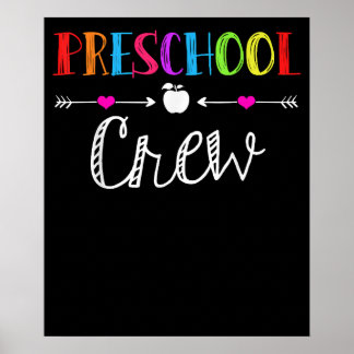 Preschool Crew Lehrer Funny First Day School Poster