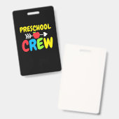 Preschool Crew Teacher Ausweis (Vorder- & Rückseite)