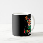 Preschool Crew Xmas Funny Reindeer Teacher Student Kaffeetasse (VorderseiteRechts)