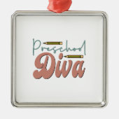 Preschool Diva Ornament Aus Metall (Vorne)