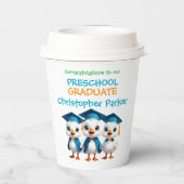 Preschool Grad Cute Goose Trio Pappbecher (Rückseite)