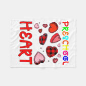 Preschool Has My Heart Valentines Hearts Teacher Fleecedecke (Vorderseite (Horizontal))
