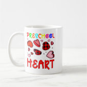 Preschool Has My Heart Valentines Hearts Teacher  Kaffeetasse (Links)
